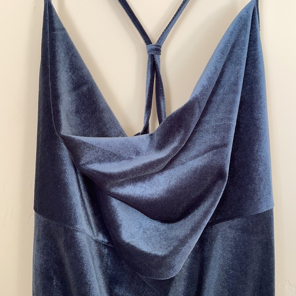 Forever 21 Blue Velvet Bodycon Dress - Picture 2 of 7